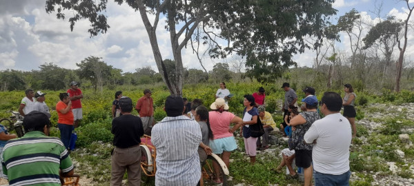 Reunión de trabajo en Hunucmá en contra de la industria Bachoco